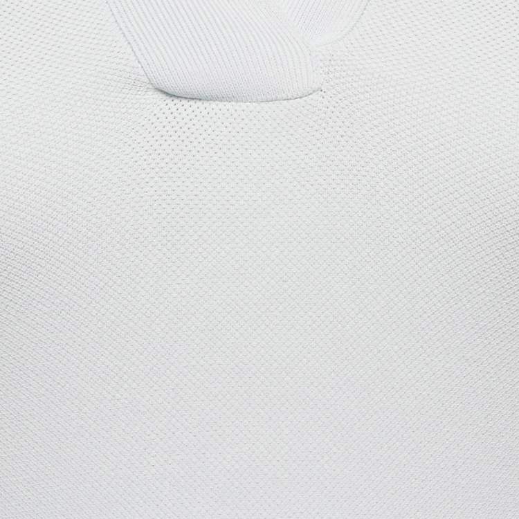Pre Owned Alaia Light Blue Jersey Hooded Top S