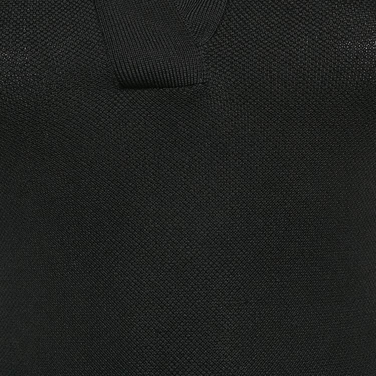 Pre Owned Alaia Black Pique Sleeveless Bodysuit S