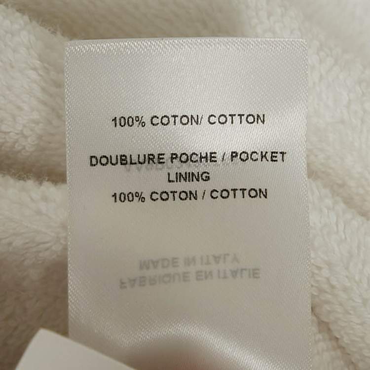 Pre Owned Alaia White Terry Cotton Straight Leg Track Pants S
