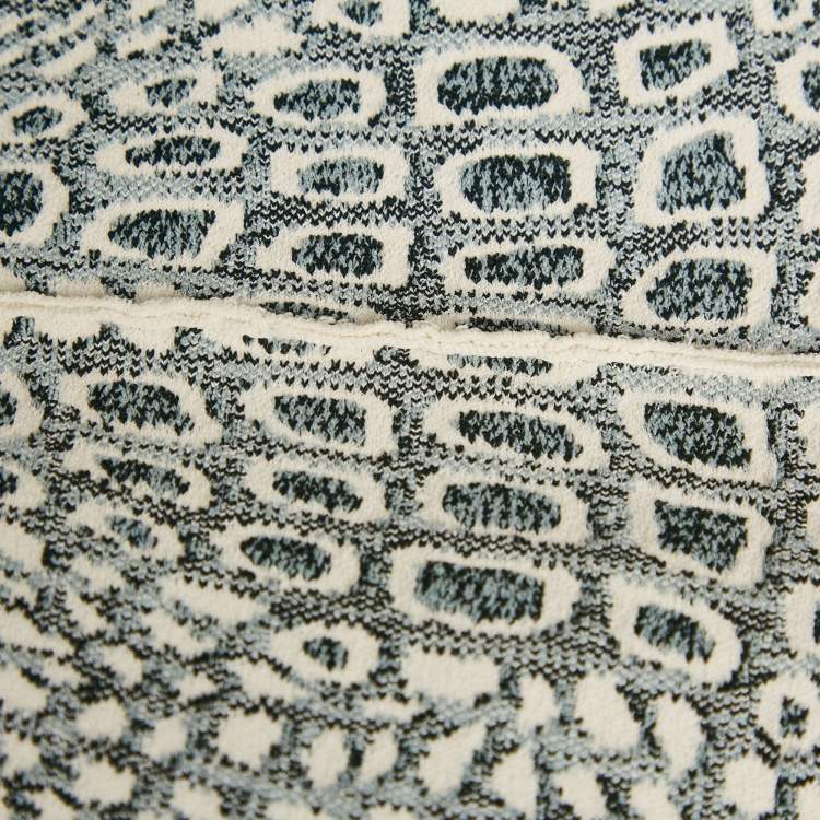 Pre Owned Alaia Grey Croc-Pattern Textured Knit Mini Skirt S