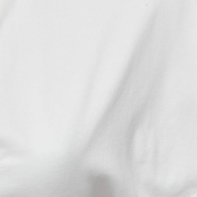 مملوكة مسبقًا Alaia White Cotton Jersey Crossover Wrap Crop Top XS
