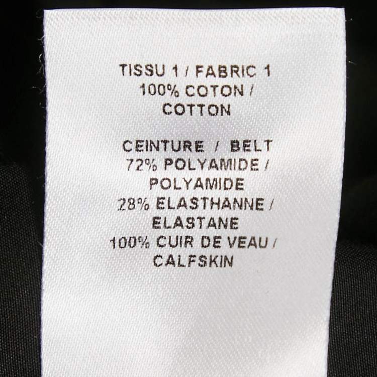 Pre Owned Alaia Black Poplin Leather Buckle Mini Japanese Dress XS