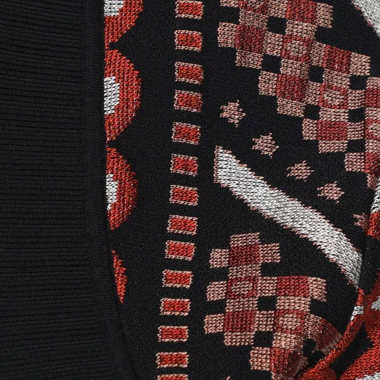 Pre Owned Alaia Multicolor Stretch Knit Cropped Shrug M