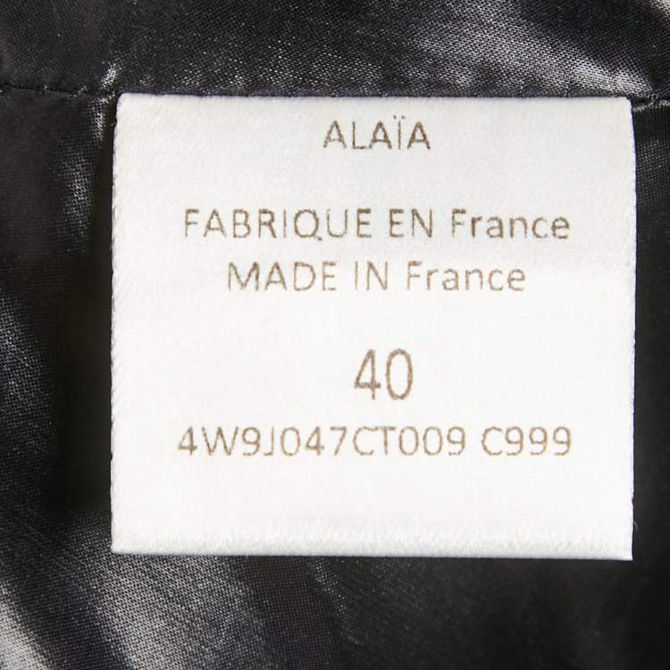 Pre Owned Alaïa Black Wool Mini Skirt M