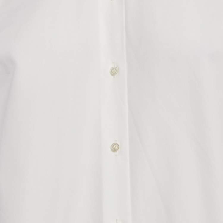 Pre Owned Alaia White Cotton Long Sleeve Shirt S