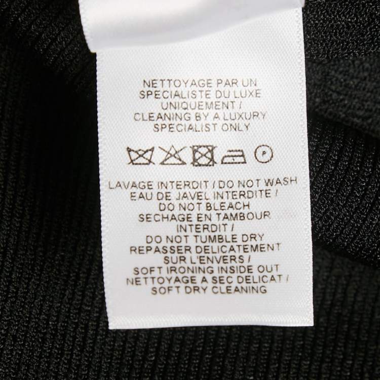 Pre Owned Alaia Black Rib Knit Tank Bodysuit S