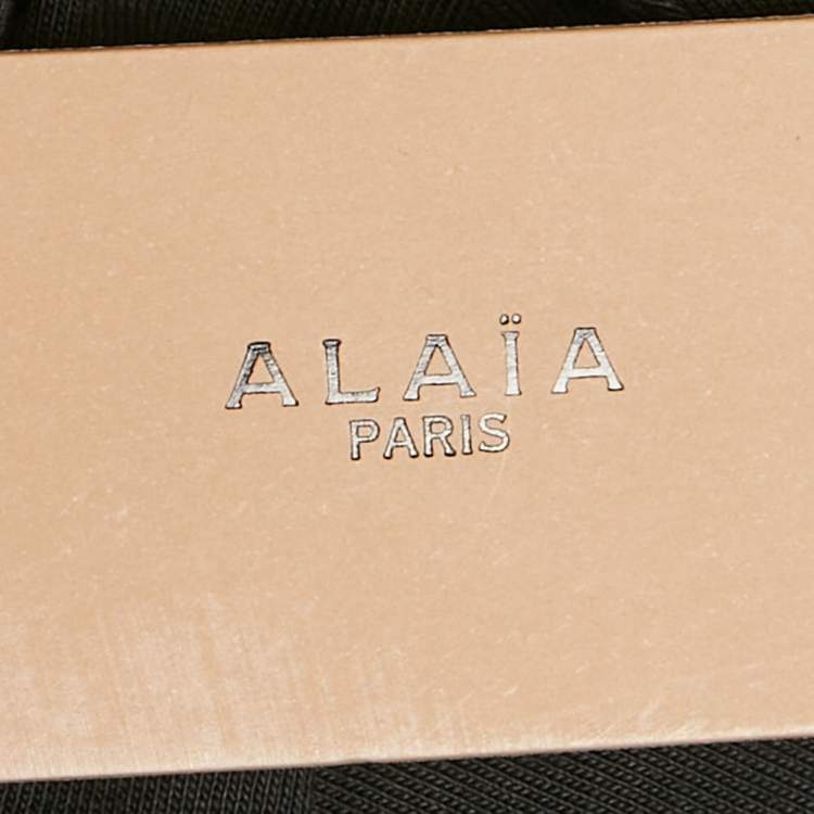 Pre Owned Alaia Black Mon Coeur est à Papa Print Cotton T-Shirt S