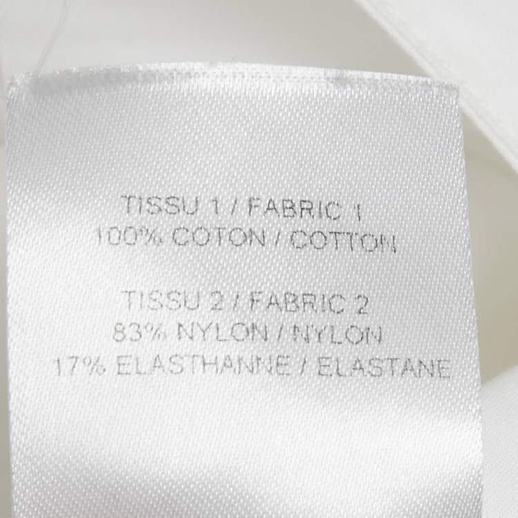 Pre Owned Alaia White Cotton Hooded Wrap Bodysuit Top S