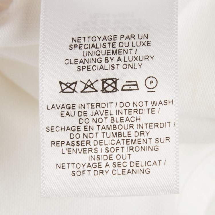 Pre Owned Alaia White Cotton Crew Neck Peplum T-Shirt S