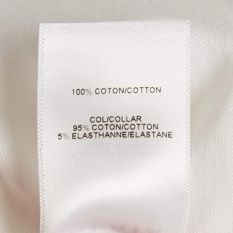 Pre Owned Alaia White Cotton Crew Neck Peplum T-Shirt S