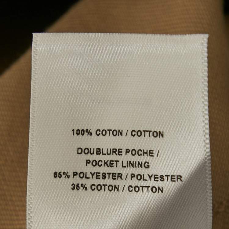 Pre Owned Alaia Beige Cotton High Waist Cargo Pants S