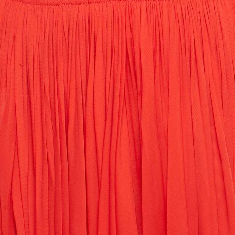 Pre Owned Alaia ÉTÉ  Edition Red Jersey Cut-Out Flared Mini Dress M