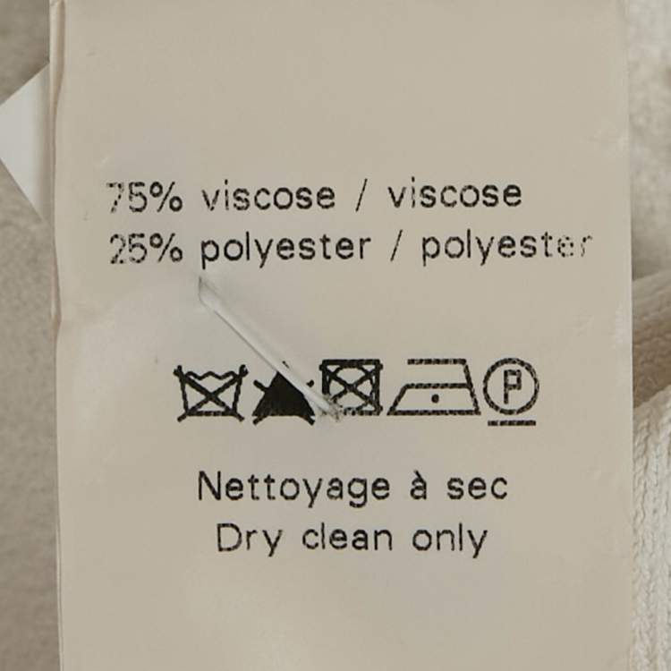 Pre Owned Alaia White Stretch Knit Cut-Out Crop S