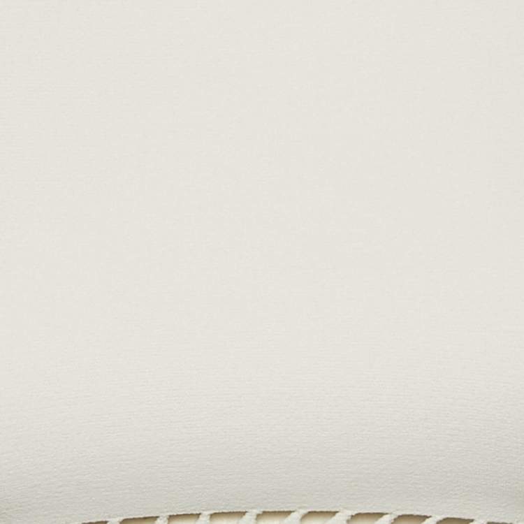 Pre Owned Alaia White Stretch Knit Cut-Out Crop S