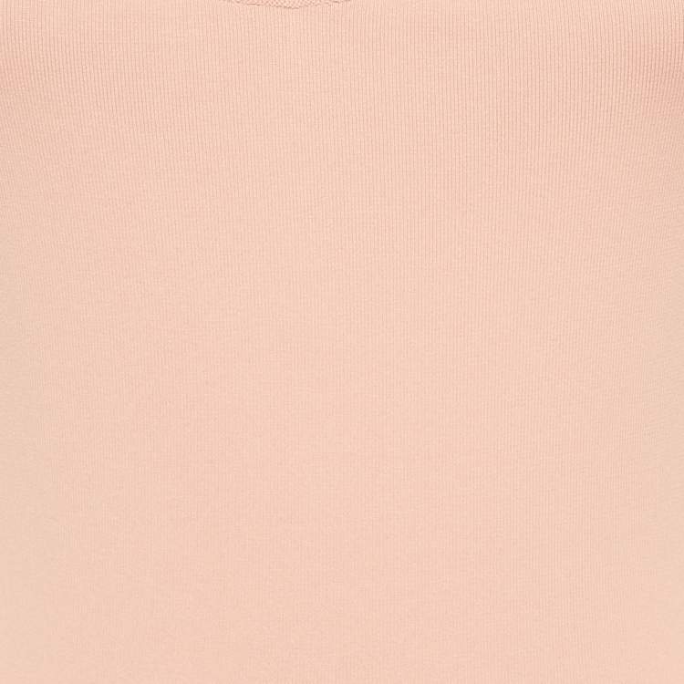 Pre Owned Alaia Pink Knit Off-Shoulder Bodysuit M