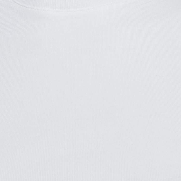 Pre Owned Alaia White Jersey Crop Polo T-Shirt XS