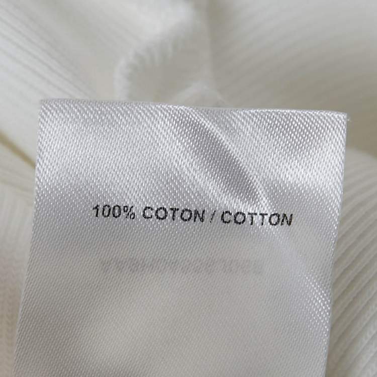 Pre Owned Alaia White Jersey Crop Polo T-Shirt XS