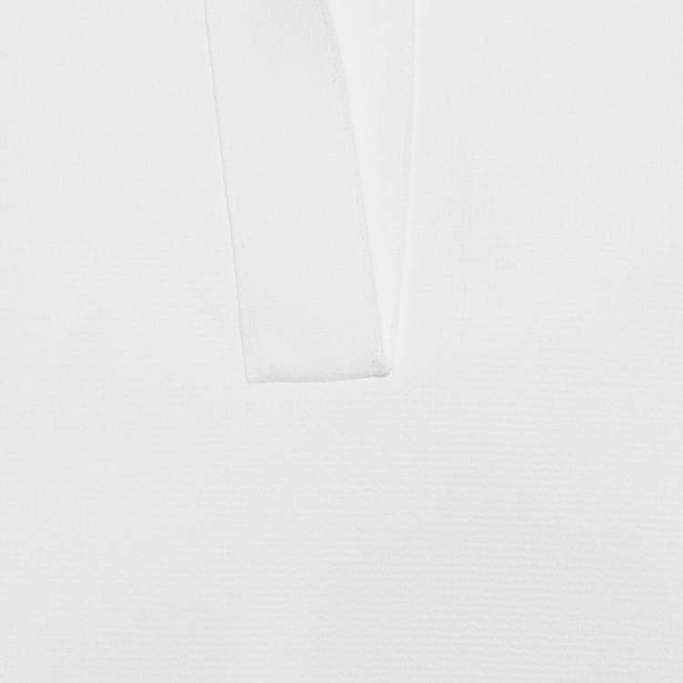 مملوكة مسبقًا Alaia White Stretch Crepe Crop Top S