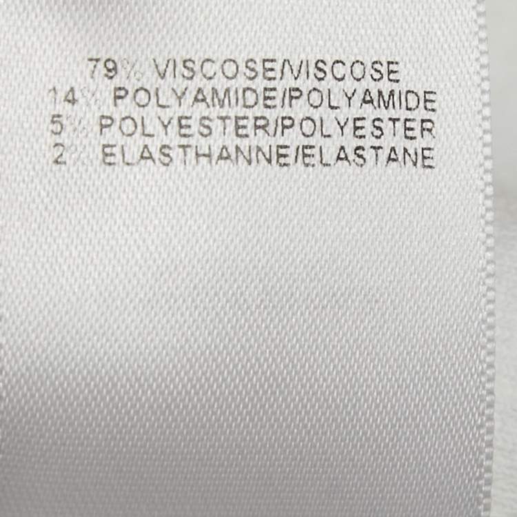 مملوكة مسبقًا Alaia White Stretch Crepe Crop Top S