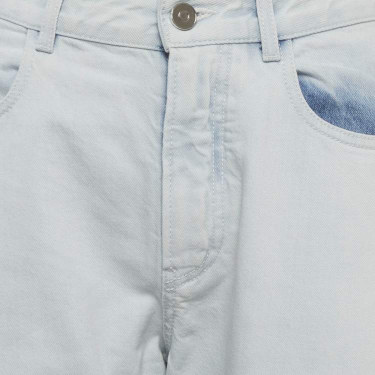 Pre Owned Alaia Blue Ice Denim Low Waist Round Jeans S Waist/26"