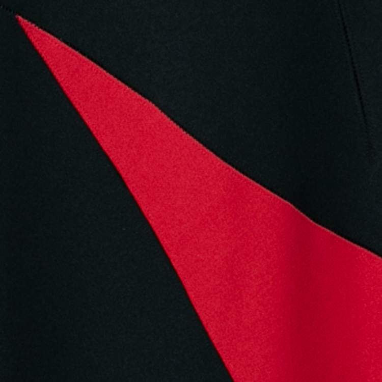 مملوكة مسبقًا Alaia Black Crepe Contrast Paneled Sleeveless Dress XS