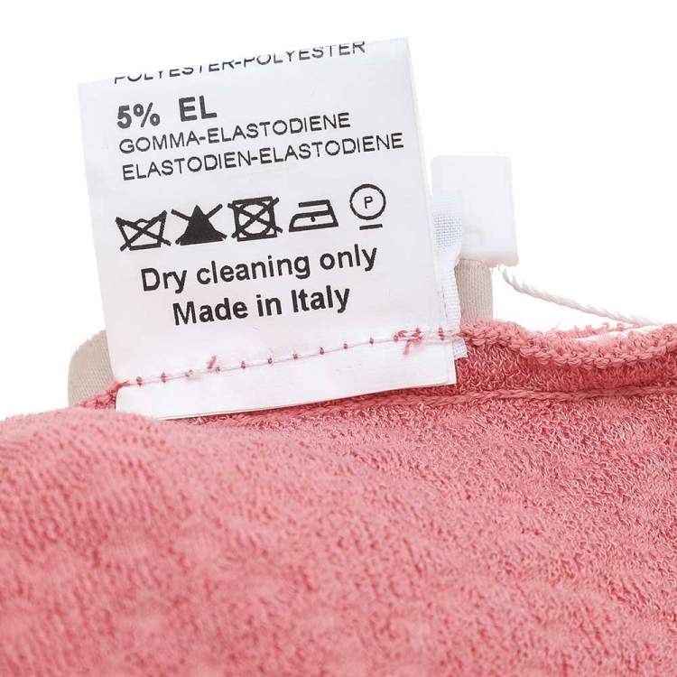 Pre Owned Alaia Pink Patterned Knit Cropped Shrug M