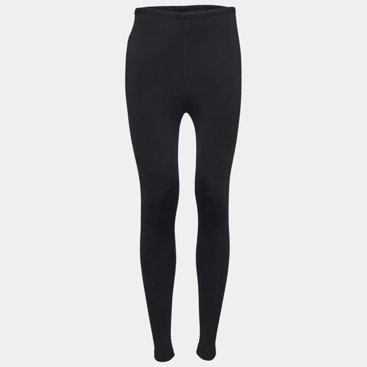 Pre Owned Alaia Black Knit Leggings M