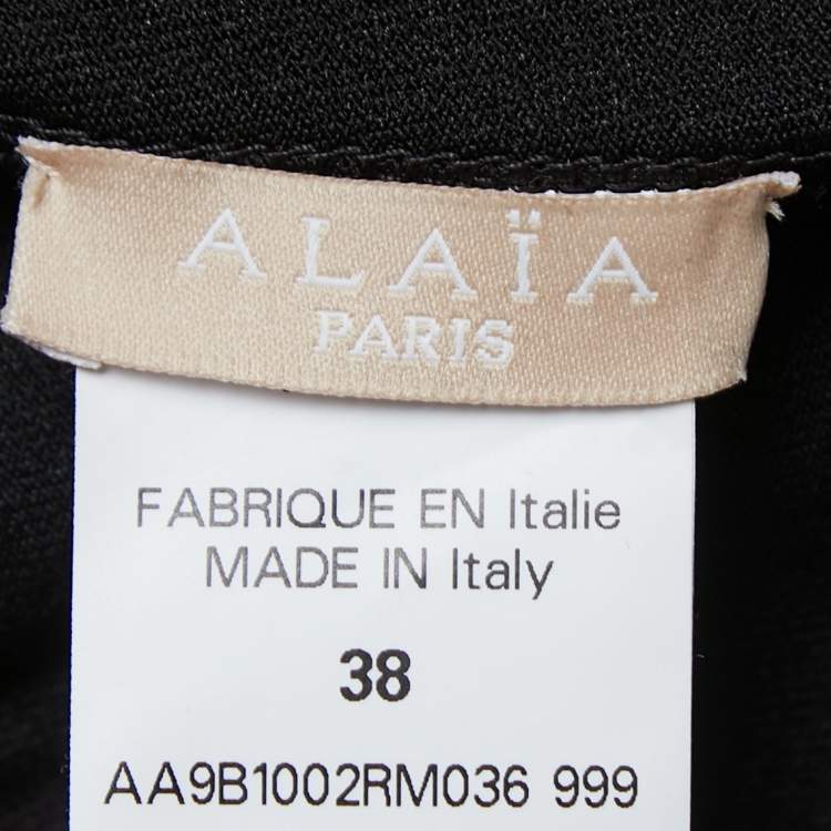Pre Owned Alaia Black Knit Leggings M