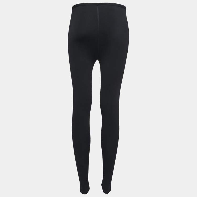Pre Owned Alaia Black Knit Leggings M