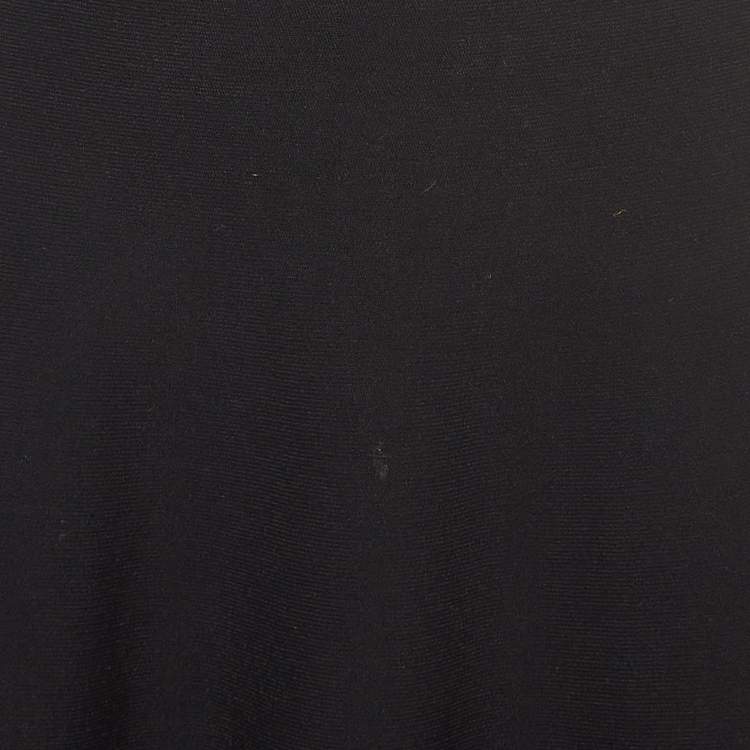 مملوكة مسبقًا Alaia Black Knit Cut-Out Detail Sleeveless Flared Dress M
