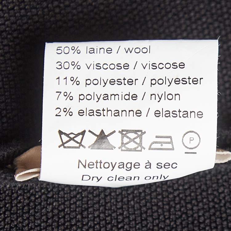 Pre Owned Alaia Black Knit Scallop Cut-Out Hem Flared Mini Skirt M