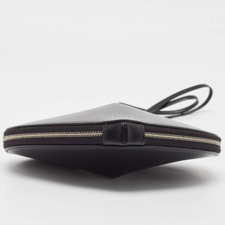 Pre Owned Alaia Black Leather Le Coeur Crossbody bag