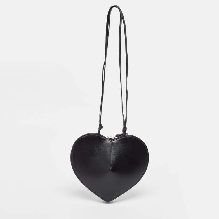 Pre Owned Alaia Black Leather Le Coeur Crossbody bag