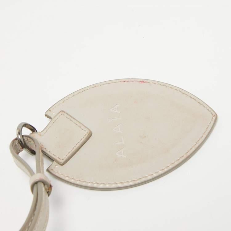 Pre Owned Alaia Beige Lasercut Leather Rose Marie Bucket Bag