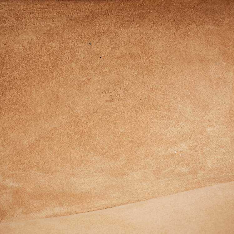 Pre Owned Alaia Brown Vienne Laser Cut Leather Large Lili Tote