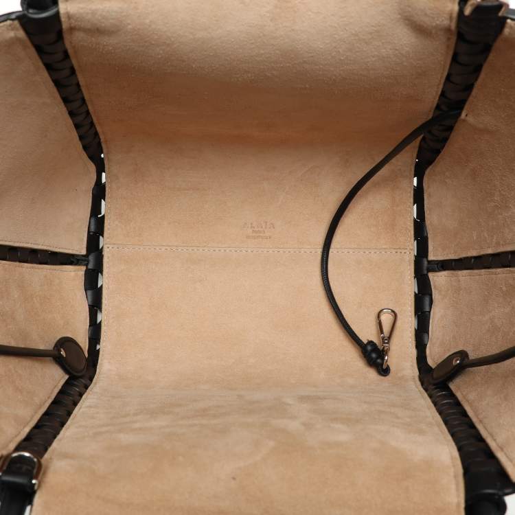 Pre Owned Alaia Black Leather Le Hinge Tote