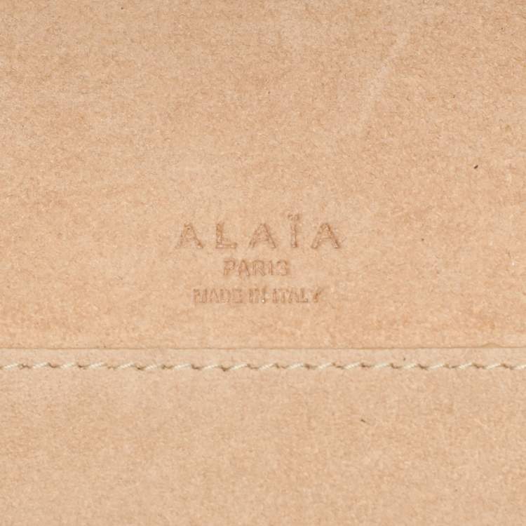 Pre Owned Alaia Black Leather Le Hinge Tote
