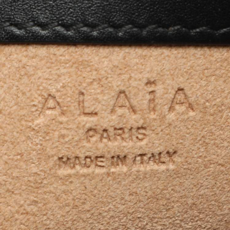 Pre Owned Alaia Black Leather Le Hinge Tote