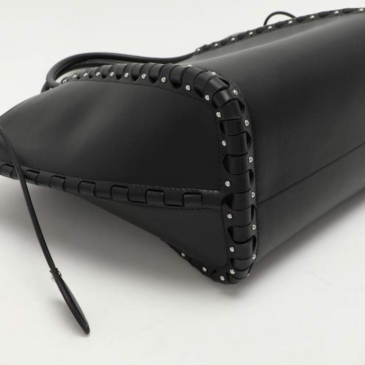 Pre Owned Alaia Black Leather Le Hinge Tote
