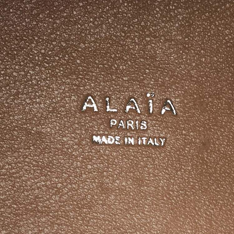 Pre Owned Alaia Lilac Laser Cut Leather Le Mina 20 Tote