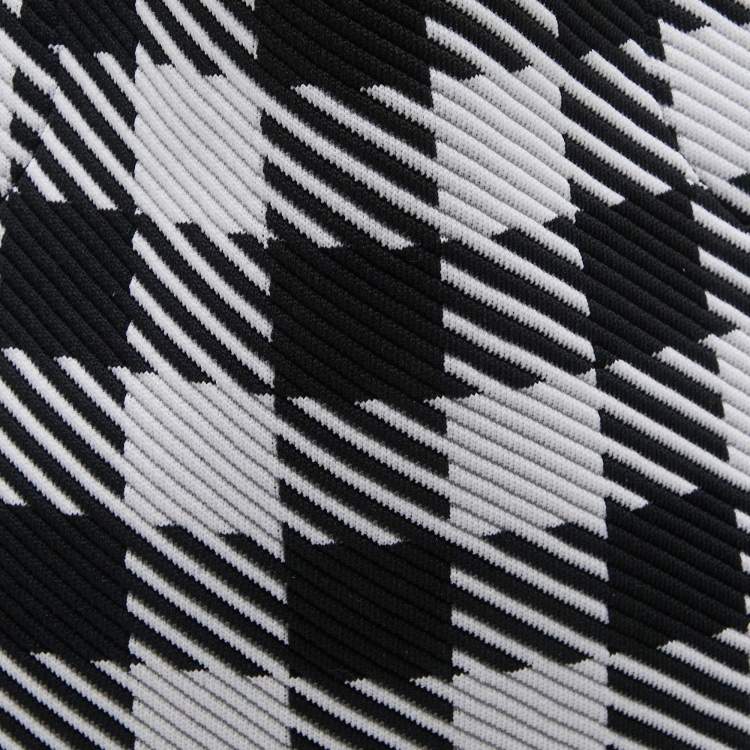 Pre Owned Alaia Black/White Canvas and Leather Large Houndstooth Tote 