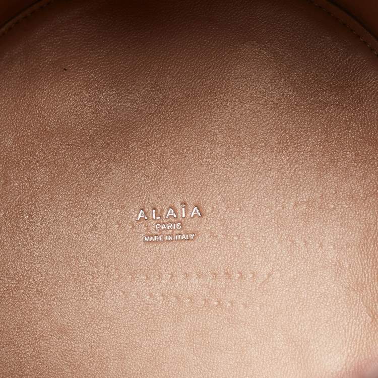 Pre Owned Alaia Brick Red Leather Rose Marie Bucket Bag