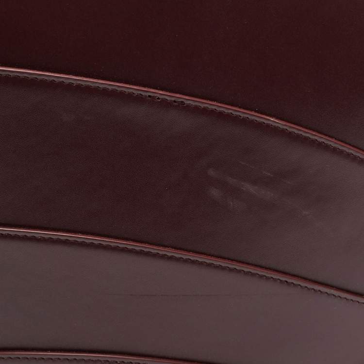 Pre Owned Alaia Burgundy Leather Large Khaima Tote