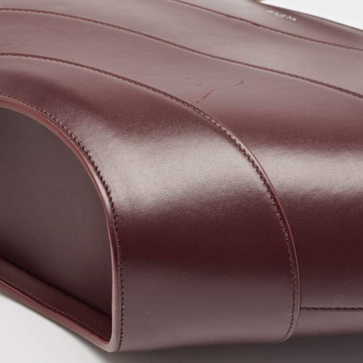 Pre Owned Alaia Burgundy Leather Large Khaima Tote