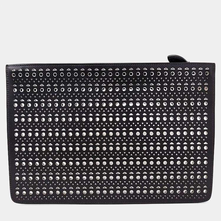 Pre Owned Alaia Black Leather Clutch