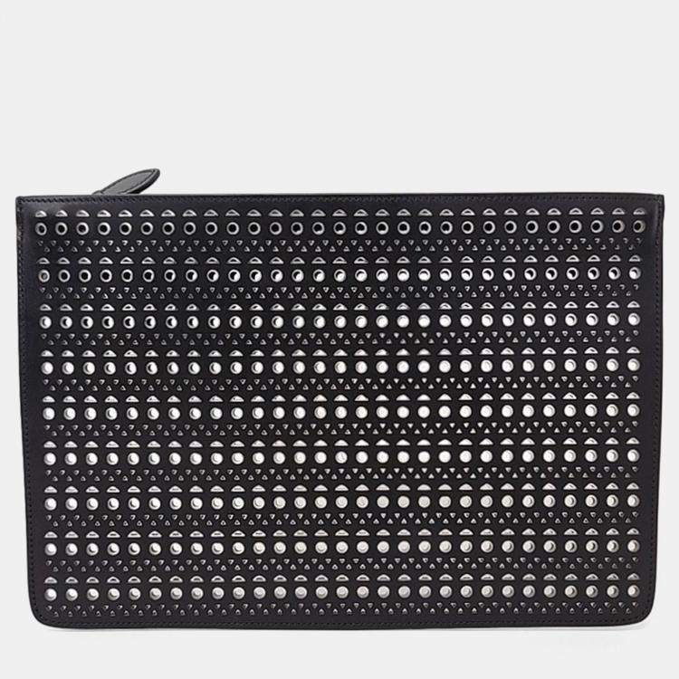 Pre Owned Alaia Black Leather Clutch