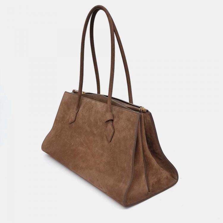 Pre Owned Alaia Brown Suede Le Tekel bag