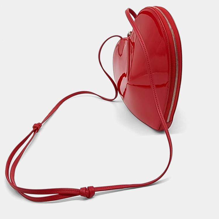 Pre Owned Alaia Red Leather pendant heart bag