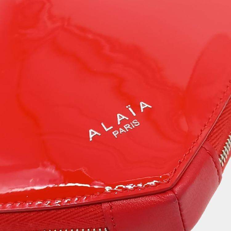 Pre Owned Alaia Red Leather pendant heart bag