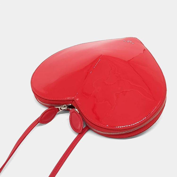Pre Owned Alaia Red Leather pendant heart bag